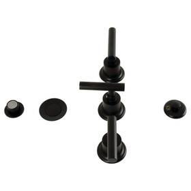 Hkb6320cml Kingston Brass Manhattan 3-handle Bidet Faucet With Pop-up In Matte Black