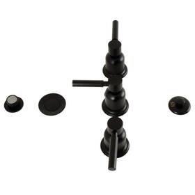 Hkb6320dl Kingston Brass Concord 3-handle Bidet Faucet With Pop-up In Matte Black