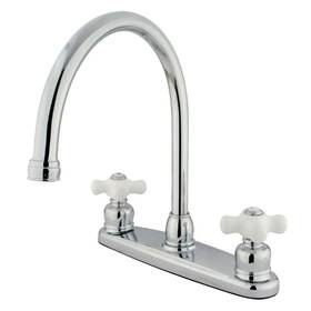 Hkb721pxls Kingston Brass Vintage 2-handle Deck Mount Centerset Kitchen Faucets In Polished