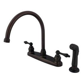 Hkb725alsp Kingston Brass Vintage 2-handle Deck Mount Centerset Kitchen Faucets With Side