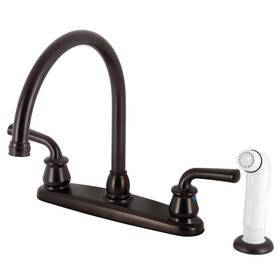 Hkb725rxl Kingston Brass Restoration 2-handle Deck Mount Centerset Kitchen Faucets With In