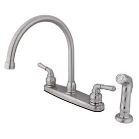 Hkb798sp Kingston Brass Standard Kitchen Faucet With Side Sprayer No Sensor Brushed Nickel