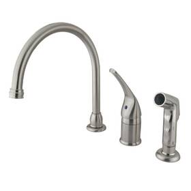 Hkb828 Kingston Brass Chatham Single-handle Deck Mount Widespread Kitchen Faucets With Side Sprayer In