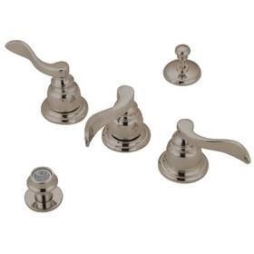 Hkb8328nfl Kingston Brass Nuwave French 3-handle Bidet Faucet In Brushed Nickel