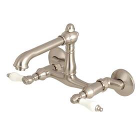 Hks7228pl Kingston Brass English Country 2-handle Wall-mount Standard Kitchen Faucet In