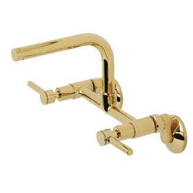Hks812pb Kingston Brass Concord 2-handle Wall-mount Standard Kitchen Faucet In Polished