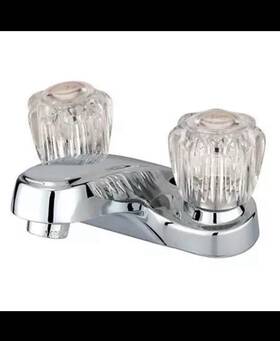 Kb161b Kingston Brass American Twin Acrylic Handle 4-inch Centerset Lav Faucet