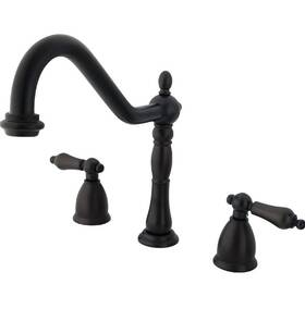 Kb1795alls Kingston Brass Kb1795 Heritage 8-inch Centerset Kitchen Faucet Black Open Box