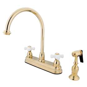 Kb3752pxbs Kingston Brass Restoration Deck Mount Kitchen Faucet With