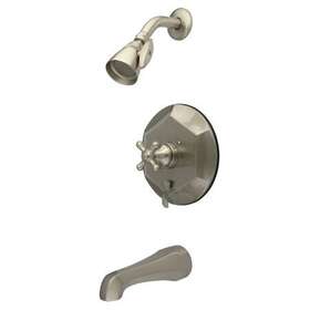 Kb46380bx Kingston Brass Tub And Shower Faucet Brushed Nickel Wall Mount