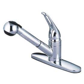 Kb70.sp Kingston Brass Wyndham Kitchen Faucet With Deck Plate Polished Chrome