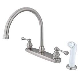 Kb72.bl Kingston Brass Kb728bl 1.8 Gpm Standard Kitchen Faucet - Nickel