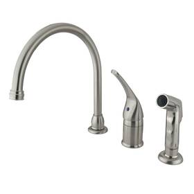 Kb828 Kingston Brass Kitchen Faucet With Sprayer 9 Inch Brushed Nickel