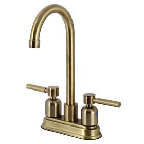 Kb8493dl Kingston Brass Concord Two-handle 2-hole Deck Mount Bar Faucet In Antique