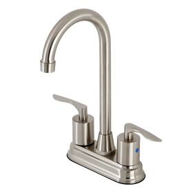 Kb849.svl Kingston Brass Kb8498svl Serena 1.8 Gpm Deck Mounted Centerset - Nickel