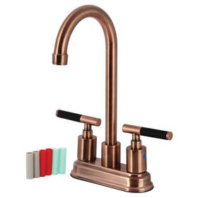 Kb849cklac Kingston Brass Kaiser Two-handle 2-hole Deck Mount Bar Faucet