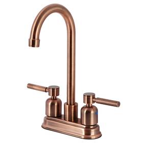 Kb849dlac Kingston Brass Concord Bar Faucet 10-1/8 Inch L X 4-3/4 Wx11-9/16 H Antique