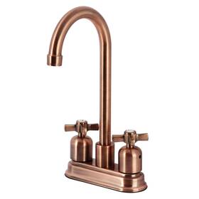 Kb849zxac Kingston Brass Millennium Bar Faucet 6-1/4l X 4-3/4w 11-9/16h Antique Copper
