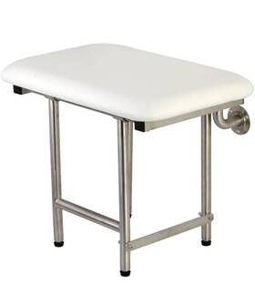 Kbss2216p Kingston Brass 22 Inch X16 Wall Mount Folded Shower Seat - Stainless Steel