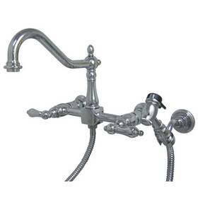 Ks1242al Kingston Brass Heritage 8 Inch Center Wall Mount Kitchen Faucet