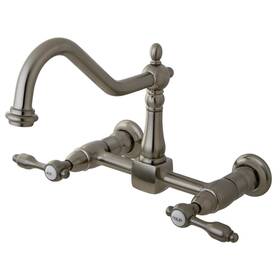 Ks124.tal Kingston Brass Ks1248tal Tudor 1.8 Gpm Widespread Bridge Kitchen - Nickel