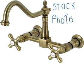 Ks1243ax Kingston Brass Ks124ax Heritage 8 Inch Centerset Wall Mount Kitchen Faucet