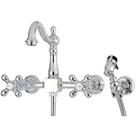 Ks1261axbs Kingston Brass Heritage Bridge Kitchen Faucet