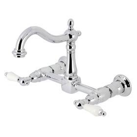 Ks126.pl Kingston Brass Ks1261pl Heritage 1.8 Gpm Wall Mounted Widespread - Chrome