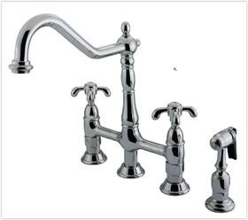 Ks1271txbs Kingston Brass Kitchen Faucet In Chrome W Sprayer