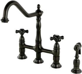 Ks1275pkxbs Kingston Brass Duchess 8 Inch Center Kitchen Faucet Sprayer