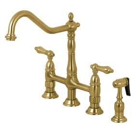 Ks1277 Kingston Brass Ks1277albs Heritage 1.8 Gpm Widespread Bridge -
