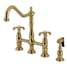 Ks127.txbs Kingston Brass Ks1277txbs French Country 1.8 Gpm Bridge Kitchen -