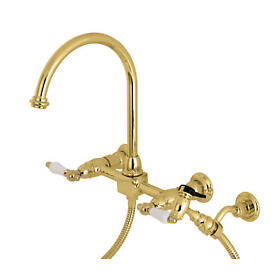 Kingston Brass Ks129.plbs Restoration 1.8 Gpm Wall Mounted Bridge