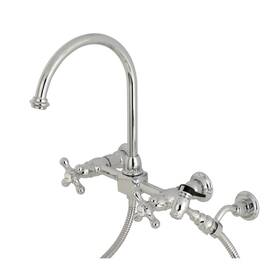 Ks129.axbs Kingston Brass Ks1291axbs Restoration 1.8 Gpm Widespread Bridge - Chrome