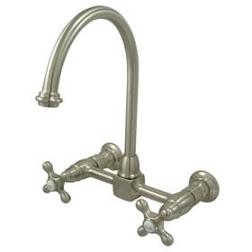 Ks129.ax Kingston Brass Ks1298ax Heritage 1.8 Gpm Widespread Bridge - Nickel
