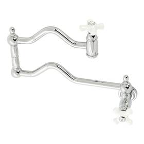 Ks210.px Kingston Brass Ks2101px Heritage 3.8 Gpm 1 Hole Wall Mounted Pot - Chrome