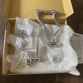Ks2101rkz Kingston Brass Wall Mount Pot Filler Faucet With Knurled Handle Chrome
