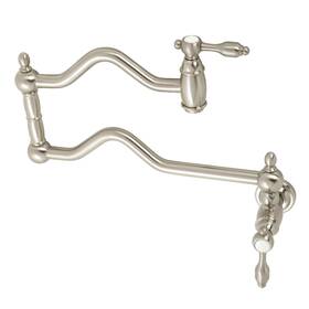 Ks210.tal Kingston Brass Ks2108tal Tudor 3.8 Gpm 1 Hole Wall Mounted Pot - Nickel