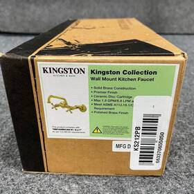 Ks212pb Kingston Brass Wall Mount Kitchen Faucet Polished