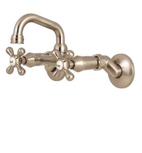 Ks212sn Kingston Brass Ks212 1.8 Gpm Widespread Bridge Bar - Nickel