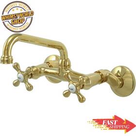 Ks213pb Kingston Brass Victorian Kitchen Faucet Wall Mount 11 Inch Reach