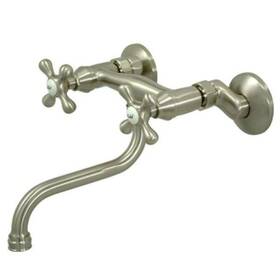 Ks216sn Kingston Brass 6-inch Adjustable Center Wall Mount Bathroom Faucet
