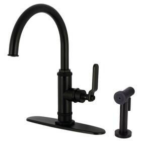 Ks243.kl Kingston Brass Ks2430kl Whitaker 1.8 Gpm 1 Hole Kitchen Faucet - Black