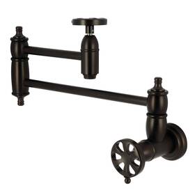 Ks310.rx Kingston Brass Ks3105rx Belknap 3.8 Gpm Wall Mounted 1 Hole Pot - Bronze
