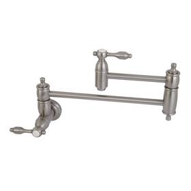 Ks310.tal Kingston Brass Ks3108tal Tudor 3.8 Gpm Wall Mounted Double Handle - Nickel