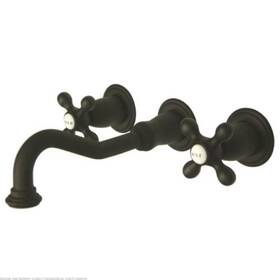 Ks3125ax Kingston Brass Oil Rubbed Bronze 8 Inch Wall Mount Sink Faucet With Cross Handles