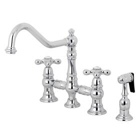 Ks327.axbs Kingston Brass Ks3271axbs Restoration 1.8 Gpm Widespread Bridge - Chrome