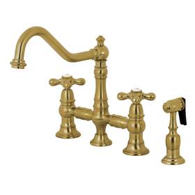 Ks3277axbs Kingston Brass Restoration 8-inch Bridge Kitchen Faucet