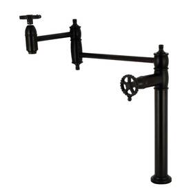 Ks370.cg Kingston Brass Ks3700cg Fuller 3 Gpm 1 Hole Pot Filler - Black