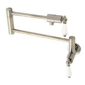 Ks4106pl Kingston Brass Metropolitan Pot Filler Polished Nickel 23.5 X2.63 X13.5